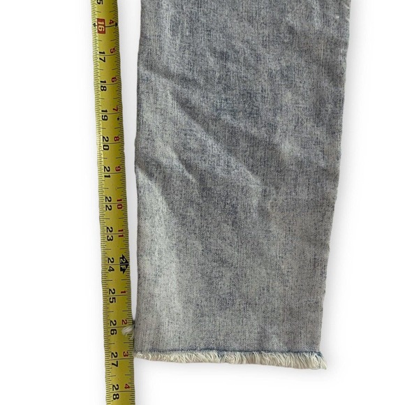YMI High Rise Dream Jeans Distressed Ankle Length Raw Hem Splatter Paint Size 7 - Picture 10 of 10
